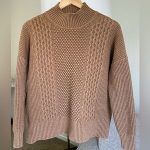 GAP Women Tan Turtleneck Sweater